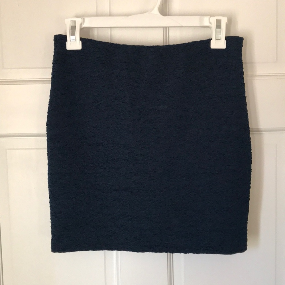 Blue pencil skirt